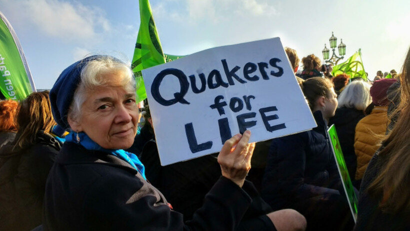 Quakers from across Britain have been getting involved in Extinction Rebellion actions. Photo: Bath Quakers.