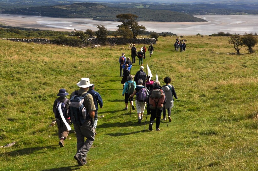 Walking the pilgrimage in Morecambe Bay