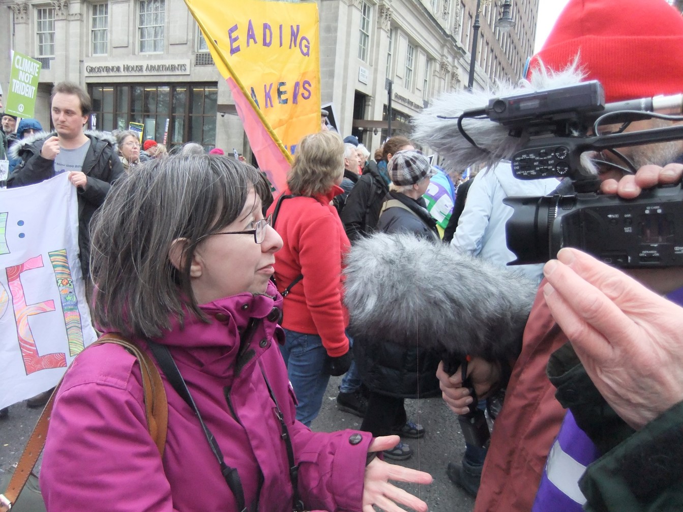 Anne talks to the media