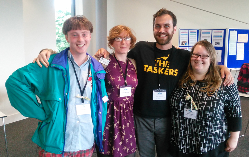 Young adult Quakers at an annual Quaker event.
