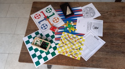 A selection of games on a table