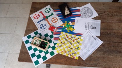 A selection of games on a table