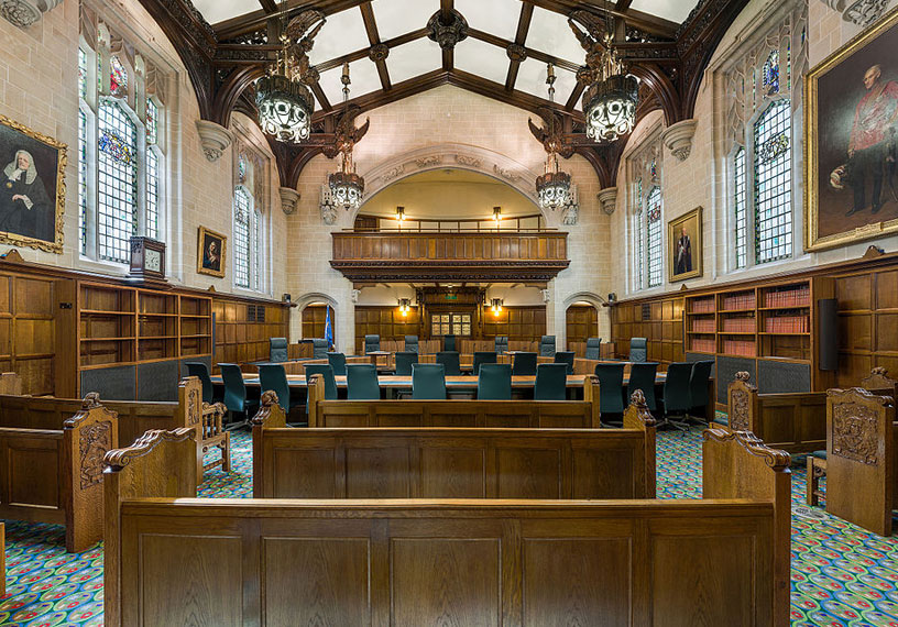Inside supreme court, formal, empty