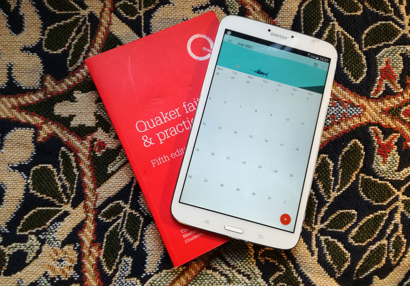 red book of discipline, calendar on device