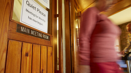 The door to a Quaker meeting