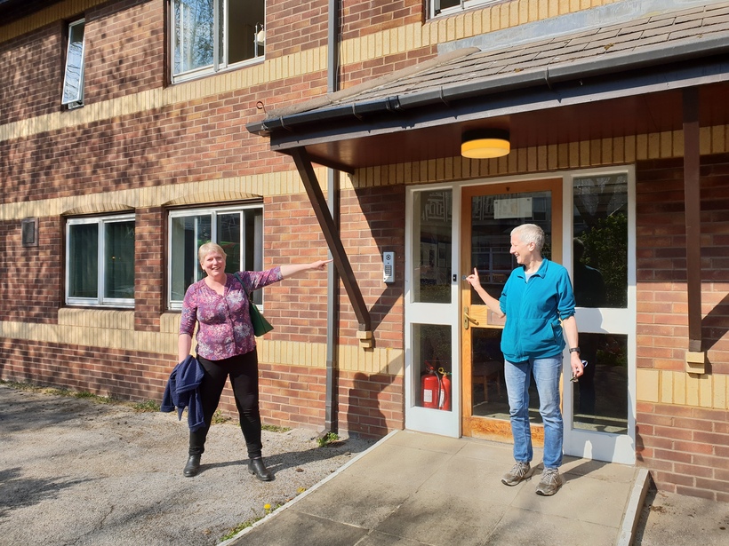 Jude Acton and Juliet Prager outside our new offices in Leeds. Image: BYM