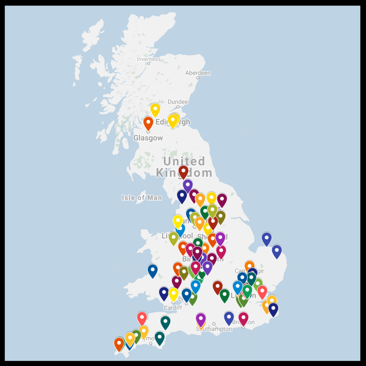 Image of interactive map of sanctuary meetings