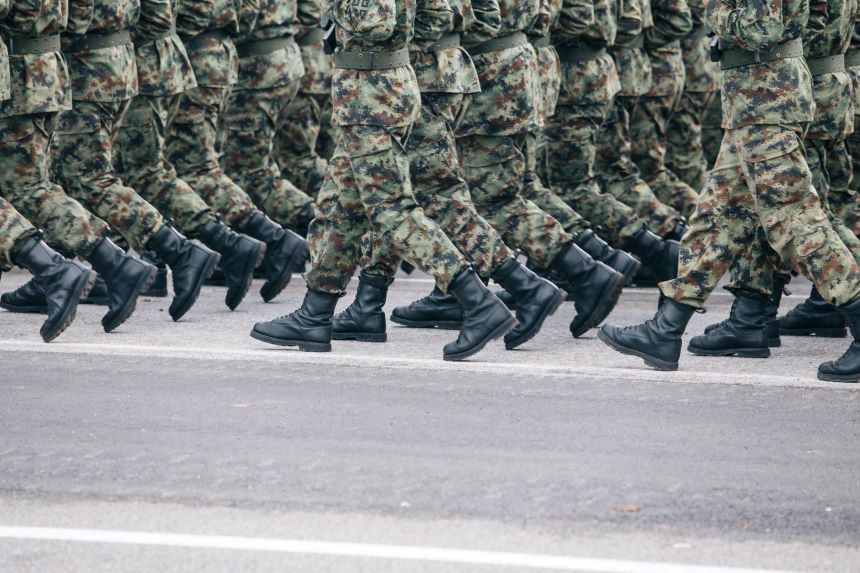 Soldiers legs and boots