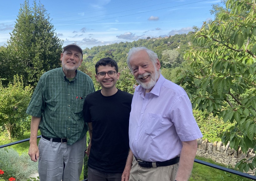I believe that the travelling ministry is a vital witness to our connectedness as a yearly meeting. Photo shows Chris Stern (elder for travel), Matt Rosen and John Miles (Nailsworth Meeting).