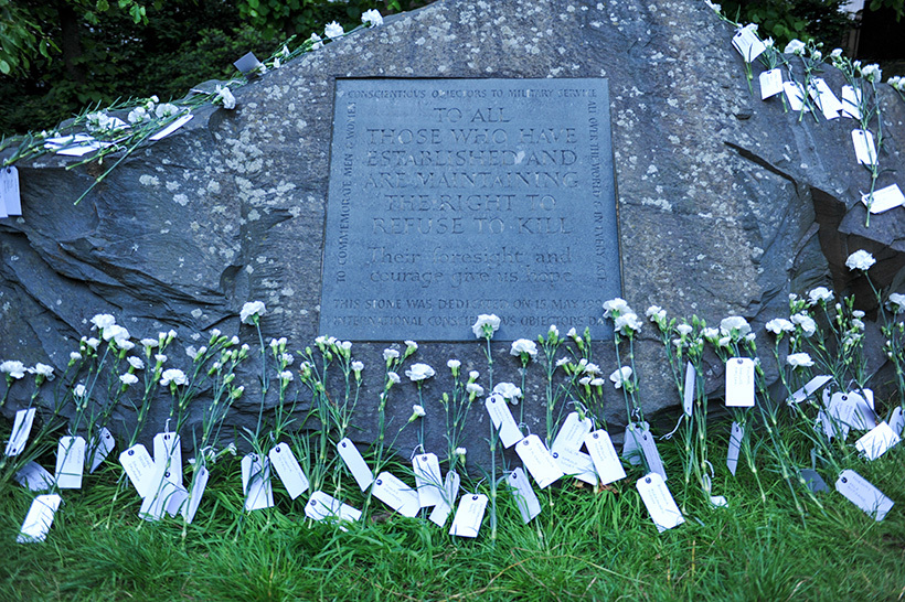 The cycle of violence is broken each and every time someone exercises their globally recognised right and refuses to take part in killing. Image: Michael Preston for Quakers in Britain