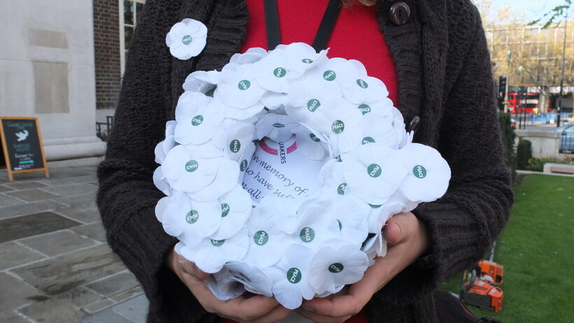 Although white poppies are still in evidence today, all too often Remembrance Day services come with an unspoken affirmation that war is inevitable.