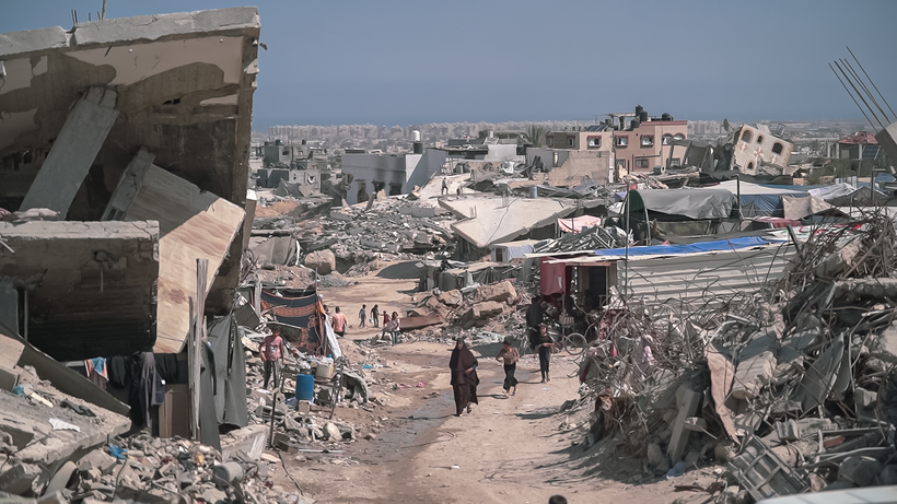 Reflecting on the suffering and destruction in Gaza, the theme of this event was nevertheless hope and the future. Photo by Jaber Jehad Badwan, CC BY-SA 4.0.