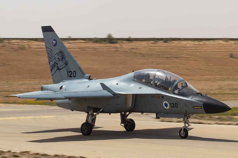 Fighter aircraft on ground